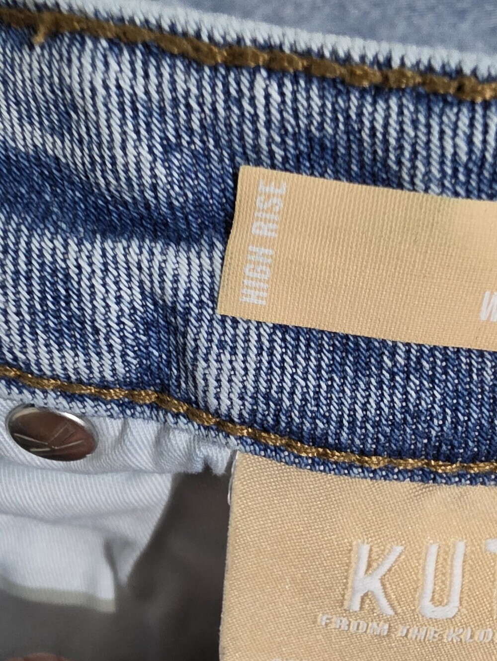 KUT From The Kloth Gwen Jeans 6P Wide Leg Slouchy High Rise Raw Hem Crop Denim - Picture 6 of 12